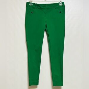 The Limited Vibrant Green Exact Stretch Mid Rise Ankle Pants Regular Fit Size 6